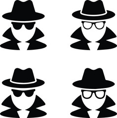 Silhouette of Secret Agent in Disguise