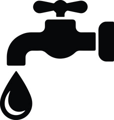 Dripping Tap Vector Illustration