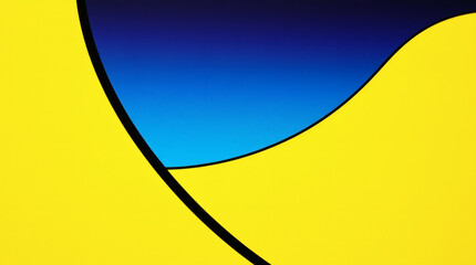 Fluid yellow blue and black abstract gradient smooth liquid wave texture background wallpaper