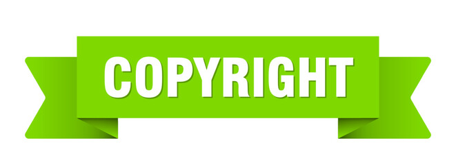 copyright ribbon isolated on transparent background. copyright ribbon