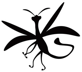 Cartoon dragon fly-black