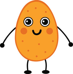 Potato Character Cartoon Vector Illustration  