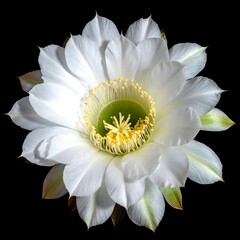 Close-up of a pristine white cactus flower (2)