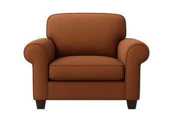 Comfortable brown armchair perfect for cozy reading