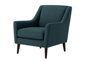 Fototapeta premium Stylish teal armchair with modern design detail