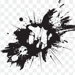 Abstract Black Ink Splatter Effect