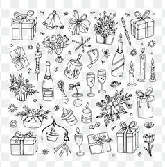 Hand-drawn Holiday and Celebration Elements