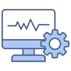 Monitoring System Blue Icon