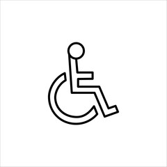 Vector art of international symbol of access for disabled person in a wheelchair