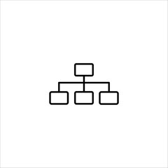 Vector art of simple line art icon representing a hierarchical structure