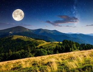 Moonlit hills