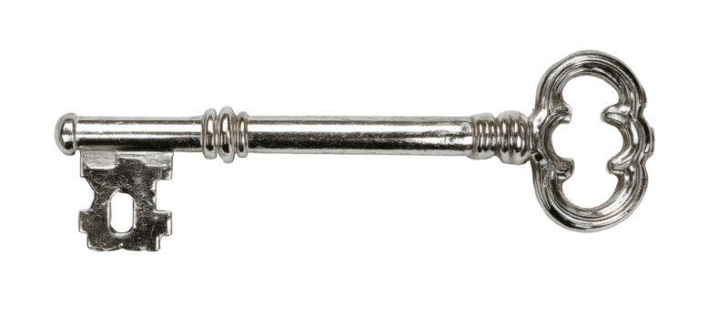 Antique-style metal key