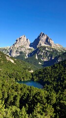 Mountain lake panorama