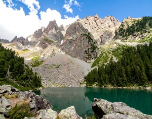 Mountain lake scene (6)