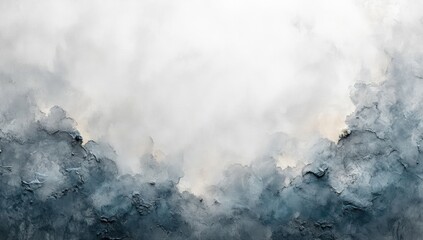 Abstract Watercolor Texture with Blue and Gray Tones in a Soft Light Background