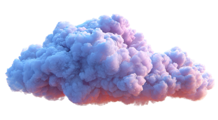 Fluffy, pastel cloud;  soft, light purple-pink hues