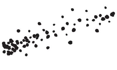Abstract Scattered Black Dots Pattern on a White Background