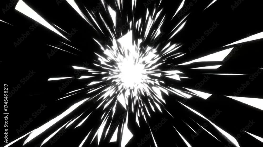 Wall mural Abstract explosion of light and shards creating a dynamic visual effect