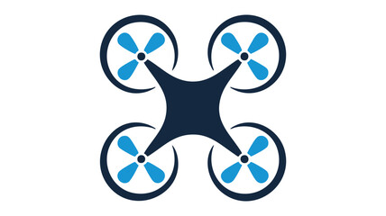 Modern drone quadcopter propeller technology aerial photography symbol