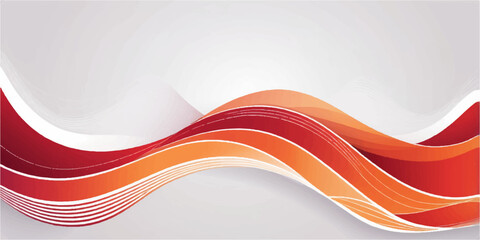 Abstract red wave vector design illustration for business banner template or colorful wallpaper backdrop