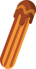 churros with chocolate vector icon illustration