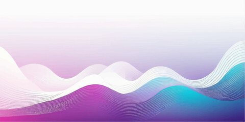 Abstract blue wave background illustration, vector design of ocean water curves with light and motion pattern