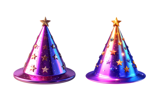 Png two wizard hats isolated on transparent background stock royalty freenew image