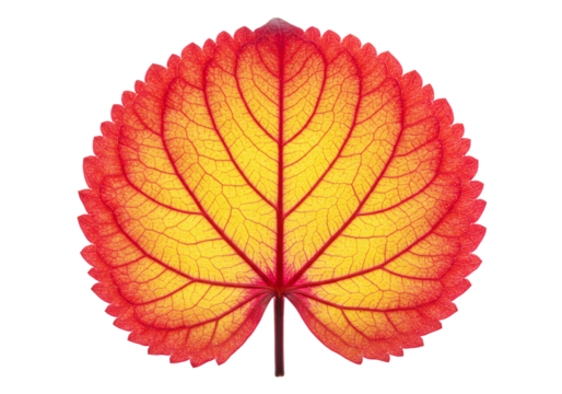Colorful leaf veins isolated transparent background