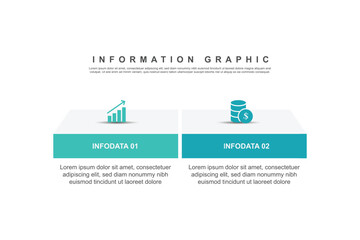 modern design template banner infographic. 2 step process information or presentation with icons