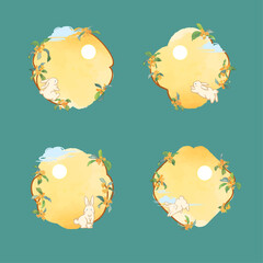 Chinese Mid-Autumn Border Rabbit