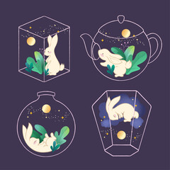 Chinese Mid-Autumn Border Rabbit