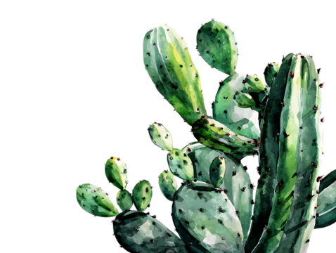 western cactus minimal desert natural illustration