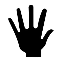 Hand Silhouette Icon Illustration