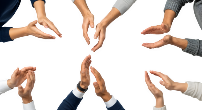 Diverse Hands Clapping Together - Celebration, Appreciation, Applause, Teamwork & Support