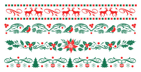 Festive reindeer and winter decor