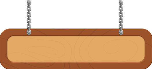 Hanging Wooden Sign Illustration
