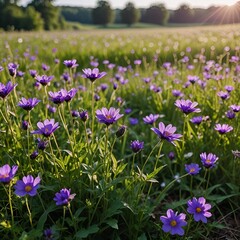 Fototapeta premium field of flowers, Generate AI