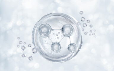 bubble molecule background for cosmetics product