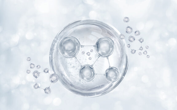 bubble molecule background for cosmetics product
