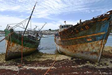 vu sur le cimetière des bateaux de Camaret-sur-Mer en Bretagne
