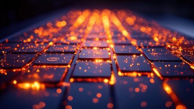 Fiery keyboard glows with digital light