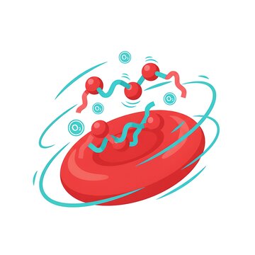 Hemoglobin concept art in vector cartoon 