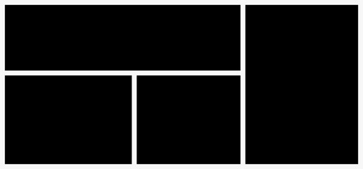 Template photo collage group different pictures album. Empty different photo frame. Set realistic photo card frame mockup vector.