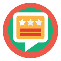 Customer Review and Rating Icon