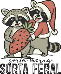 SORTA MERRY SORTA FERAL TYPHOGRAPHY T-SHIRT DESIGN