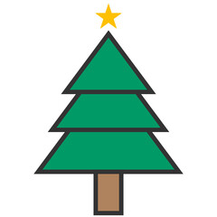 green christmas tree icon