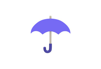 umbrella emoji front view without shadow 3d render