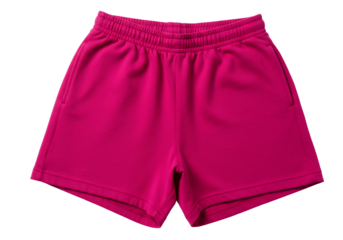 Pink sport shorts isolated transparent background activewear apparel