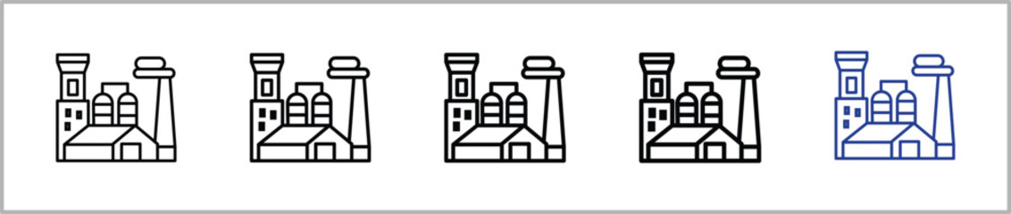 Warehouse icon set outline multiple icon vector illustrator concept