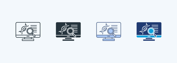 Genomics Data Icon Multiple Style